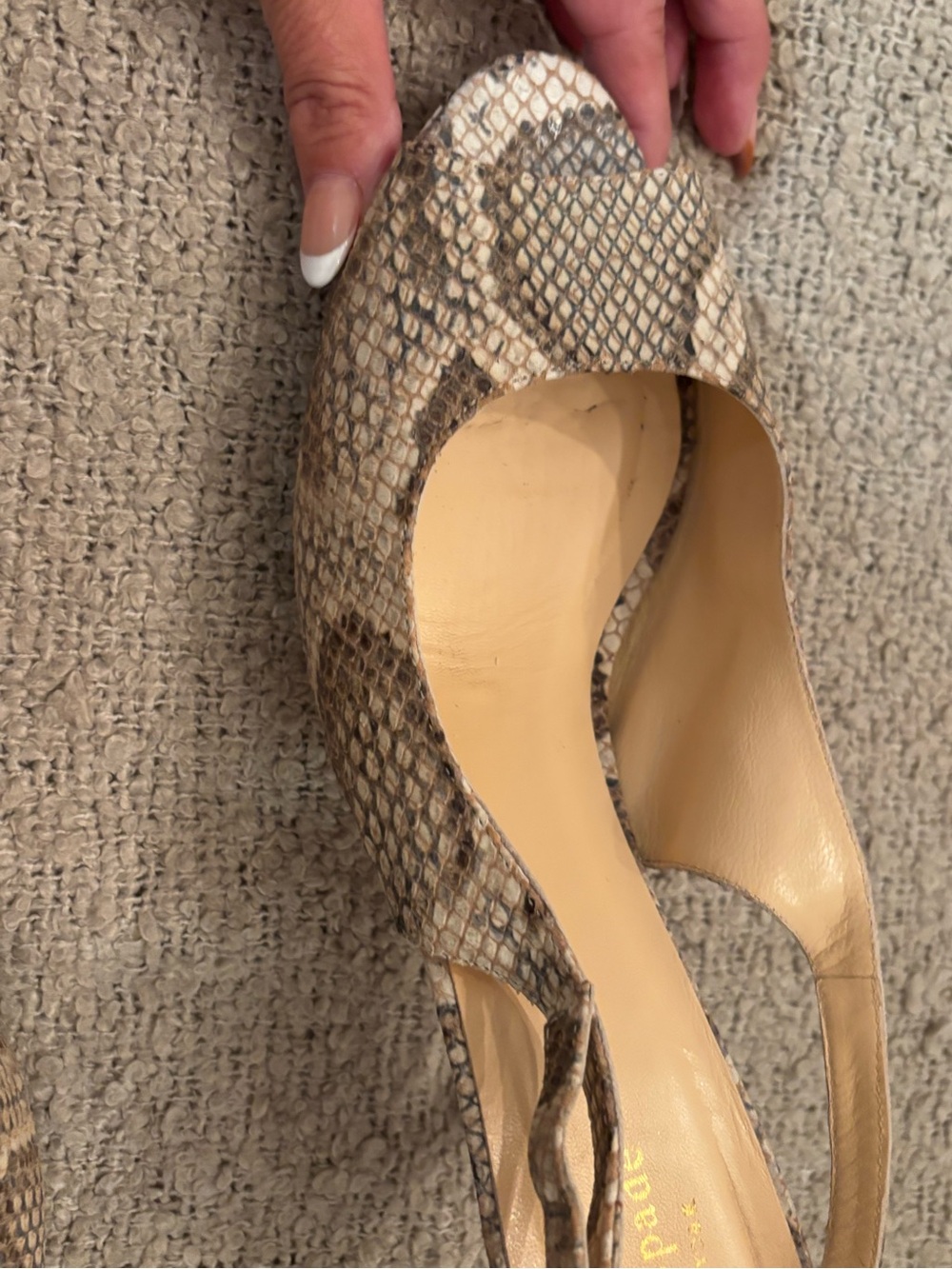 Kate Spade Python Platform Slingback Heels - Picture 5 of 11